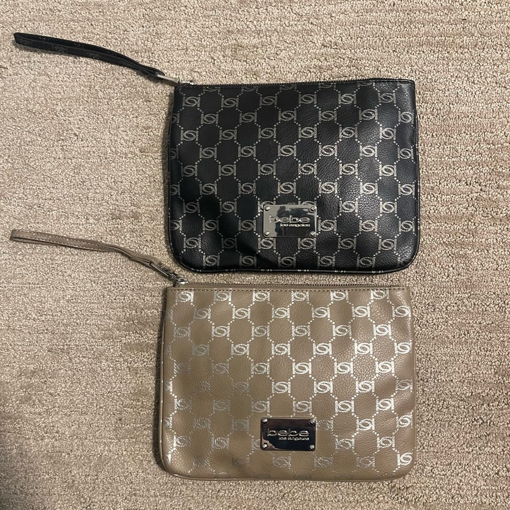 Bebe Black and Gold Clutch Set